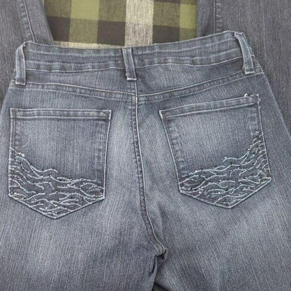 NDYJ Women's Dark Wash Lift Tuck Straight Denim Blue Jeans Size 4 - Picture 6 of 9